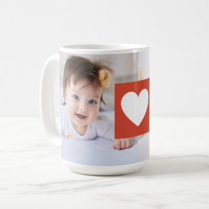 EDITIERBARE Farbige warme Liebes-Herz-Fotos Kaffeetasse