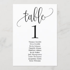 Editierbare Farbliche Farbige Calligrafy-Sitzkarte Menükarte