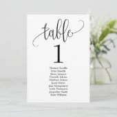 Editierbare Farbliche Farbige Calligrafy-Sitzkarte Menükarte (Stehend Vorderseite)