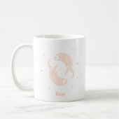 Editierbare Farbpfirsiche Zodiac-Zeichen Kaffeetasse (Links)