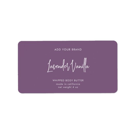 Editierbare Farbtabelle für das Minimalistische Pr Adressaufkleber (Vorne)