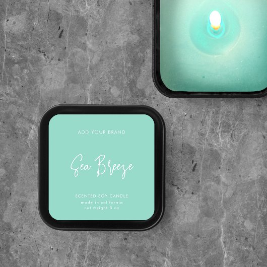 Editierbare Farbtabelle für das Minimalistische Pr Quadratischer Aufkleber