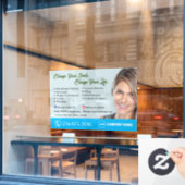 Editierbare Fensterklammer für Zahnarztdienste Fensteraufkleber (Café-Fenster)