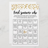 Editierbare Finde jemanden, der Bingo-Spiel spiele (Vorne/Hinten)