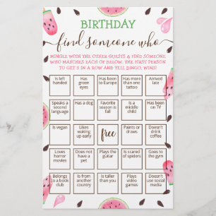 Editierbare Finde jemanden, der Bingo-Spiel spiele