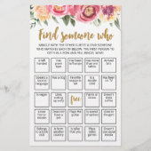 Editierbare Finde jemanden, der Bingo-Spiel spiele (Vorderseite)