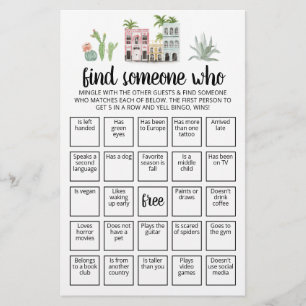 Editierbare Finde jemanden, der Bingo-Spiel spiele