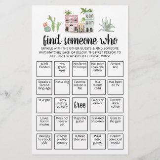 Editierbare Finde jemanden, der Bingo-Spiel spiele