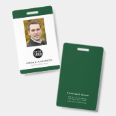 Editierbare Foto-ID für Angestellte mit Farbkombin Ausweis (Vorder- & Rückseite)
