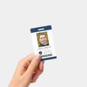 Editierbare Foto-ID für das Logo hinzufügen Strich Ausweis (Handheld)