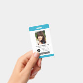 Editierbare Foto-ID für das Logo hinzufügen Strich Ausweis (Handheld)