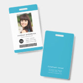 Editierbare Foto-ID für das Logo hinzufügen Strich Ausweis (Vorder- & Rückseite)