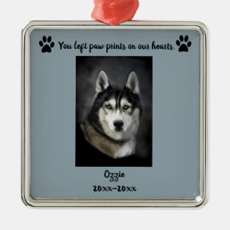 Editierbare Foto-Pet-Drucke auf unseren Herzen Ornament Aus Metall