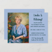 Editierbare Foto-Renten-Party Einladung (Vorne/Hinten)