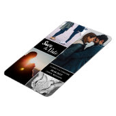 Editierbare FotoCollage Modern Save the Date Magnet (Linke Seite)