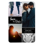 Editierbare FotoCollage Modern Save the Date Magnet (Vertikal)