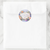 Editierbare Gartenblumen Lavendel Seife Runder Aufkleber (Tasche)