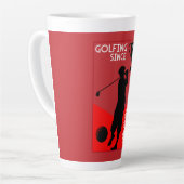 Editierbare Golfers Geburtstagsgeschenk Milchtasse (Linke Ecke)