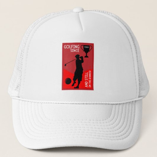 Editierbare Golfers Geburtstagsgeschenk Truckerkappe (Vorderseite)