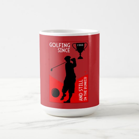 Editierbare Golfers Geburtstagsgeschenk Verwandlungstasse (Zentrum)