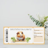 Editierbare Guinea - Schweinegenehmigung Einladung (Stehend Vorderseite)