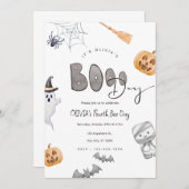 Editierbare Halloween Boo Day Geburtstag Einladung (Vorne/Hinten)