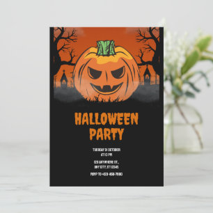 Editierbare Halloween-Einladung, Halloween-Party Einladung