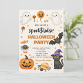 Editierbare Halloween Spuk House Einladung (Stehend Vorderseite)