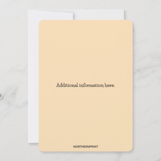 Editierbare Herbstblätter Einladung (Rückseite)