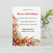 Editierbare Herbstblätter Einladung (Stehend Vorderseite)