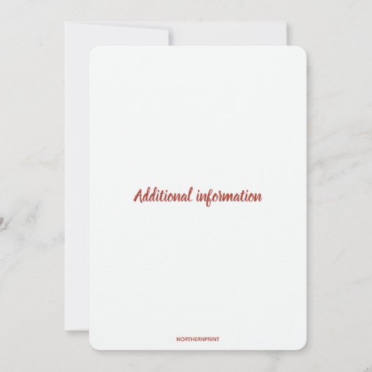 Editierbare Herbstblätter Einladung (Rückseite)