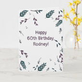 Editierbare Herbstblätter Karte (Gelbe Blume)