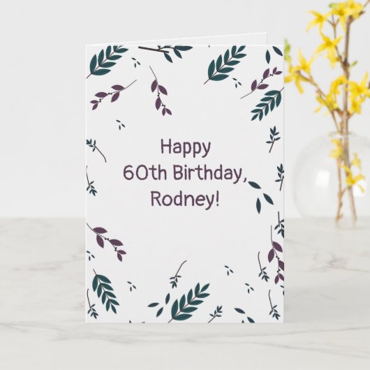 Editierbare Herbstblätter Karte (Gelbe Blume)