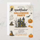 Editierbare HerbstHalloween-Einladung Einladung (Vorne/Hinten)