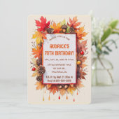 Editierbare Herbstmapete und Acorns Einladung (Stehend Vorderseite)