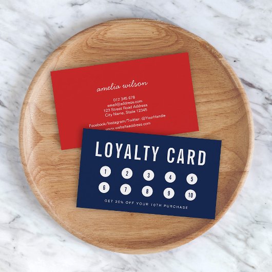 Editierbare Hintergrundfarbe Einfache Treuekarte