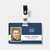 Editierbare Hintergrundfarbe Foto hinzufügen Ausweis (Vorderseite mit Clip)