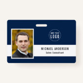 Editierbare Hintergrundfarbe Foto hinzufügen Ausweis (Vorderseite)