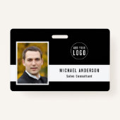 Editierbare Hintergrundfarbe Foto hinzufügen Ausweis (Vorderseite)