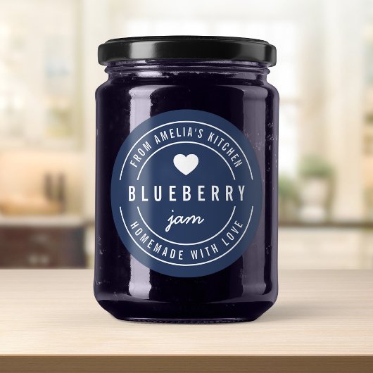 Editierbare Hintergrundfarbe hausgemacht mit Liebe Runder Aufkleber