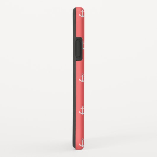 Editierbare Hintergrundfarbe Nautischer Anker Case-Mate iPhone Hülle (Hinten/Rechts)