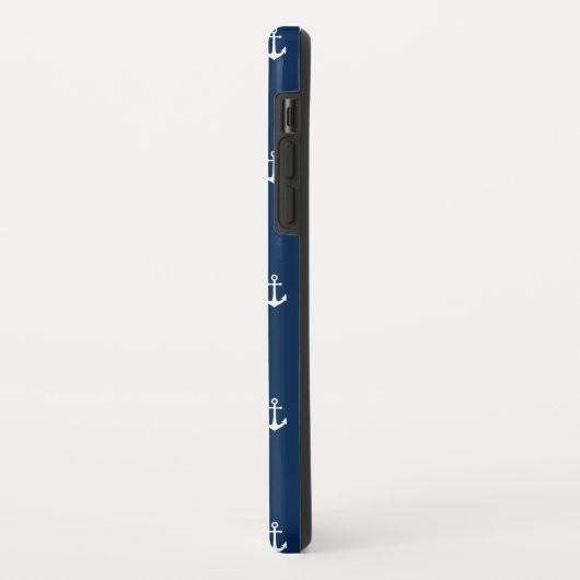 Editierbare Hintergrundfarbe Nautischer Anker Case-Mate iPhone Hülle (Hinten/Links)