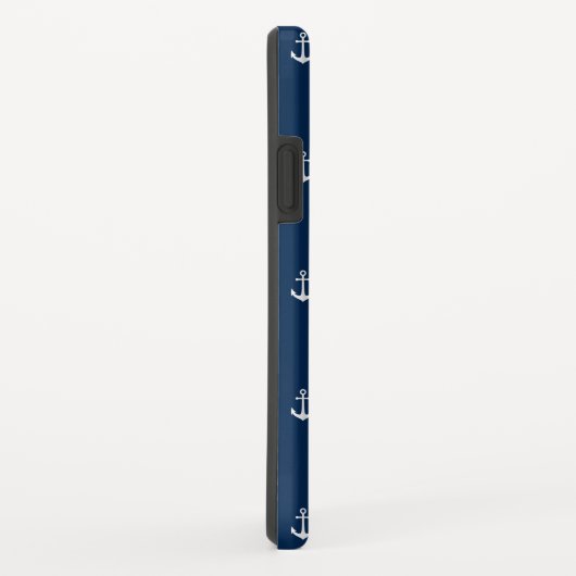 Editierbare Hintergrundfarbe Nautischer Anker Case-Mate iPhone Hülle (Hinten/Rechts)