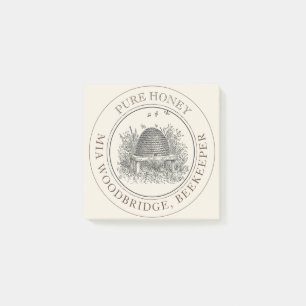 Editierbare Honig Bienenzüchter Skep Post Anmerku Post-it Klebezettel