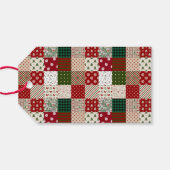 Editierbare Joy Weihnachten | Patchwork  Geschenkanhänger (Rückseite Horizontal)