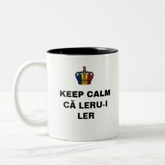 editierbare KEEP CALM ca LERU-I LER Zweifarbige Tasse