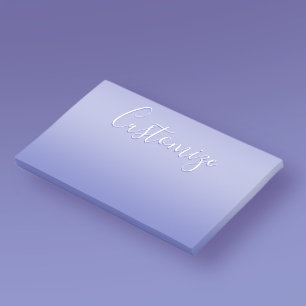 Editierbare Kursivschrift Weiß und Violett Post-it Klebezettel