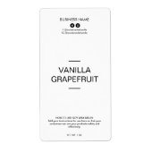 Editierbare Labels mit Minimalistischem Sojabohnen (Vorne)