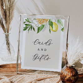 Editierbare Lemon-Brautparty-Karten und Geschenke- Poster