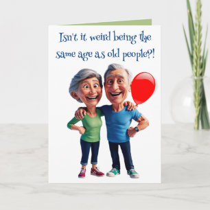 Editierbare lustige alte Leute Geburtstag Karte